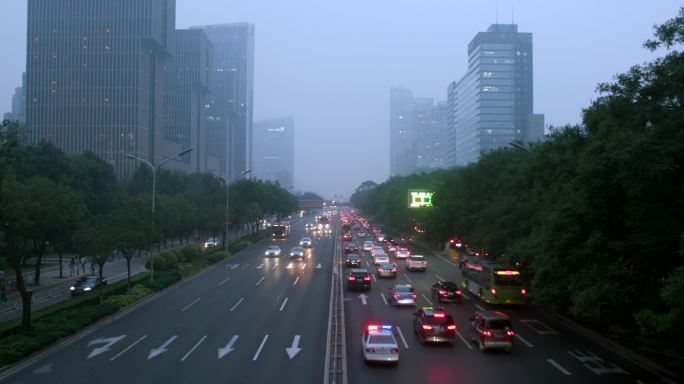 北京车流延时实拍