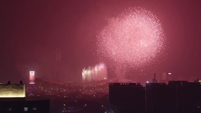 2021北京鸟巢烟花素材