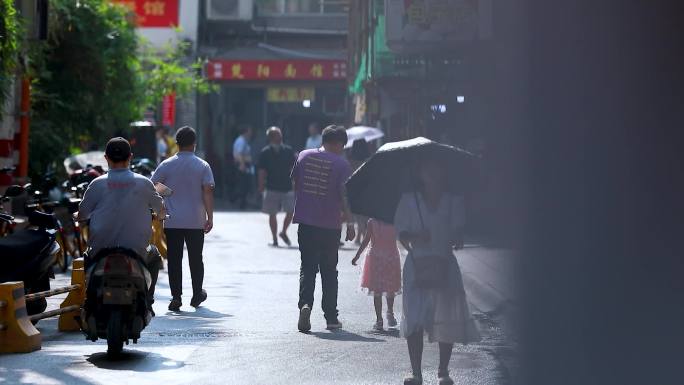 实拍城市老街市井清晨生活气息2