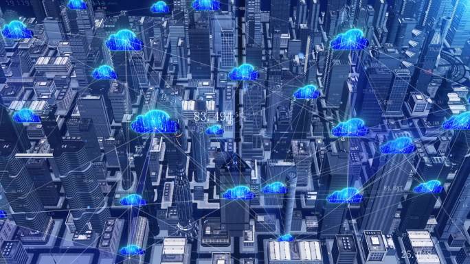 大数据云服务万物互联科技城市建筑