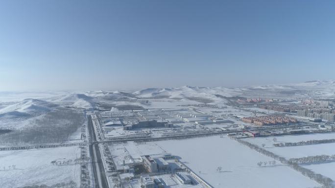 内蒙古自然风光空镜冬天雪景唯美大气4k
