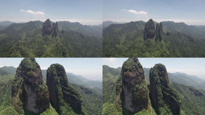 衢州5A景区江郎山航拍素材