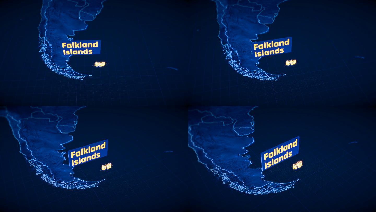 福克兰群岛边界三维可视化