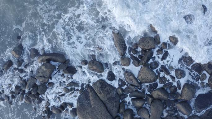 海浪沙滩礁石