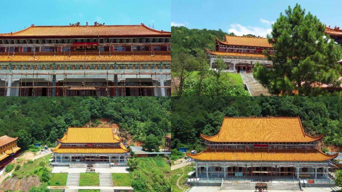 实拍弥陀寺大雄宝殿建筑