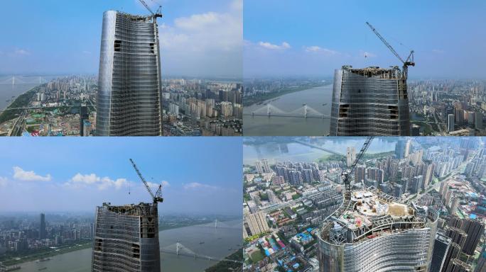 武汉绿地中心集团大楼4K航拍