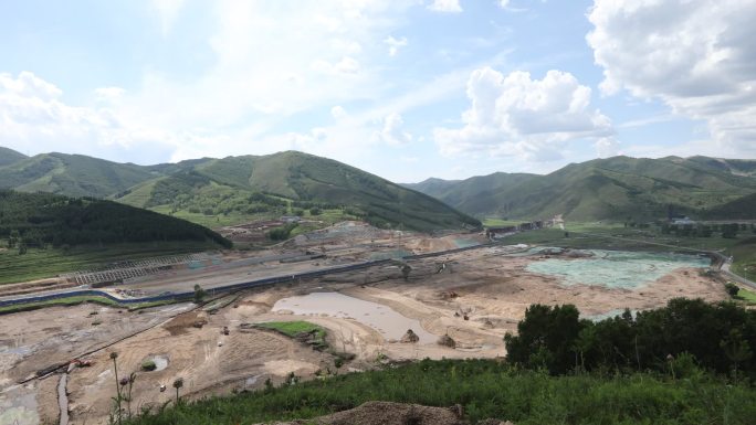 山川景色华北平原航拍