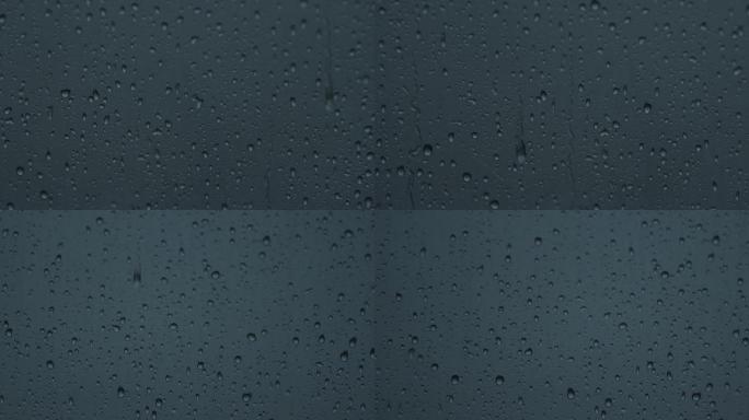 玻璃，窗户，雨滴滑落，雨水