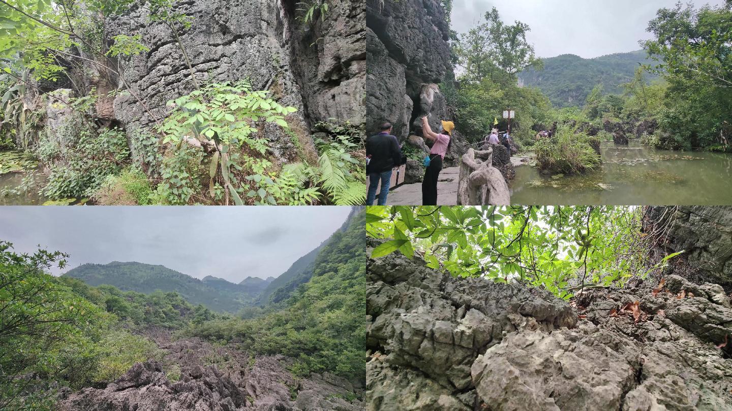 一黄果树银坠链瀑布瀑布贵州山区风景