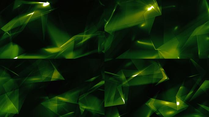 绿色抽象几何玻璃菱形三角形背景