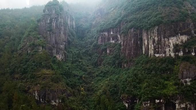 浙江台州仙居神仙居景区山石航拍2