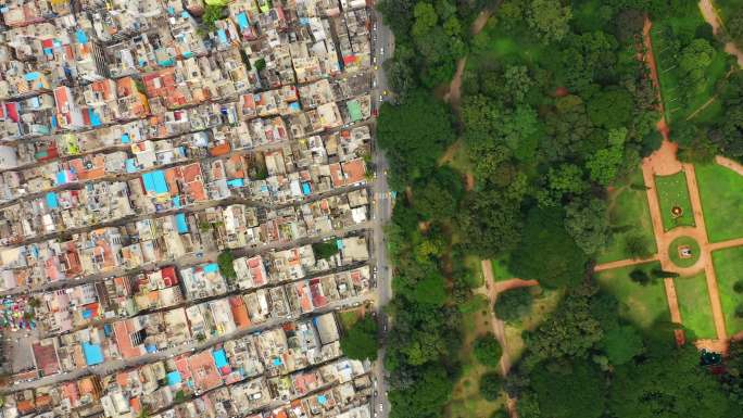 班加罗尔城市景观植物园空中俯瞰