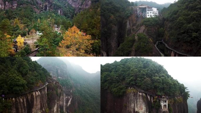 浙江台州仙居神仙居景区山石航拍