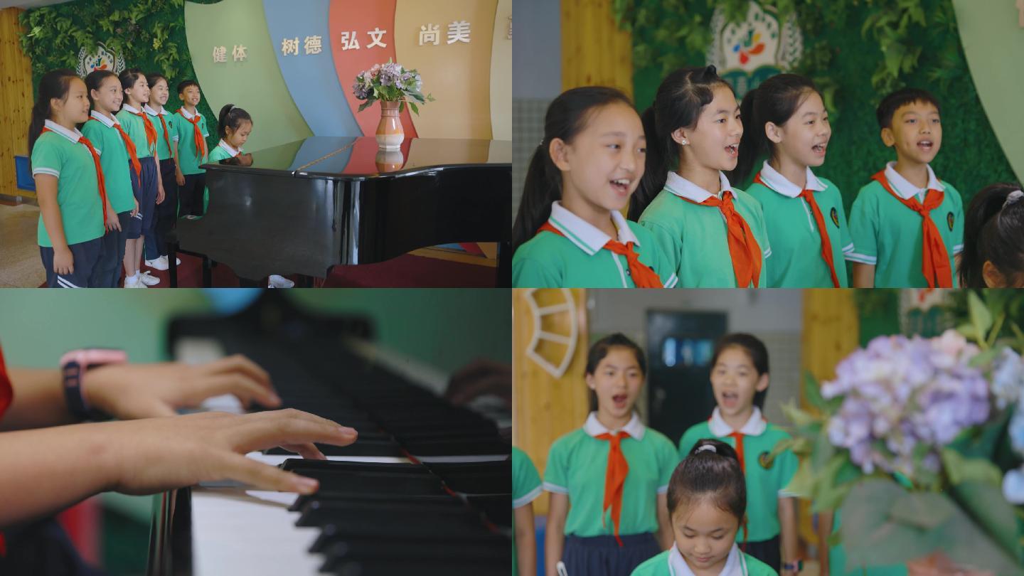 学生弹钢琴唱歌