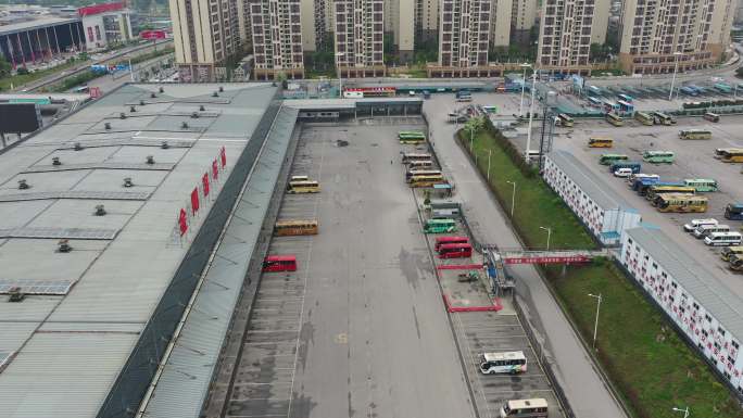 4k航拍贵阳金阳客车站