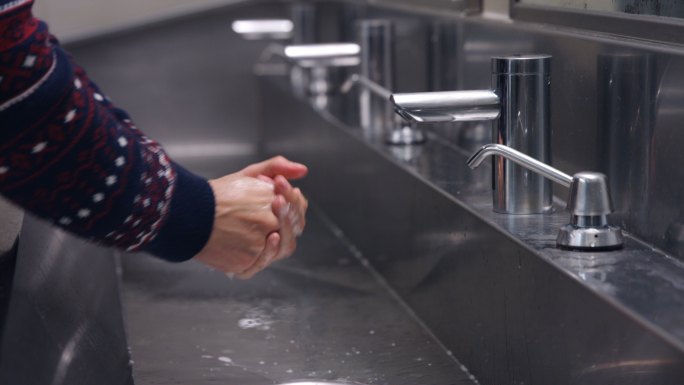 洗手池洗手4K个人卫生公共场所