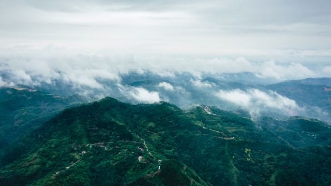 西安临潼骊山云海航拍4k延时