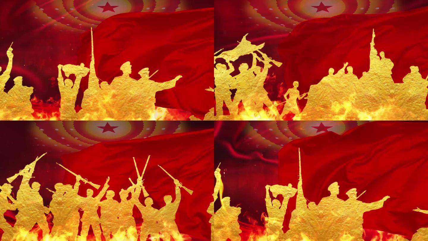 强军战歌最嘹亮_1920x1080_高清视频素材下载(编号:6073296)_舞台背景