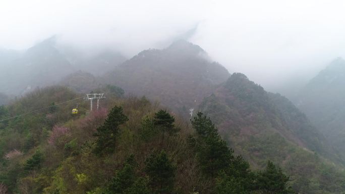 商洛山阳天竺山景区航拍