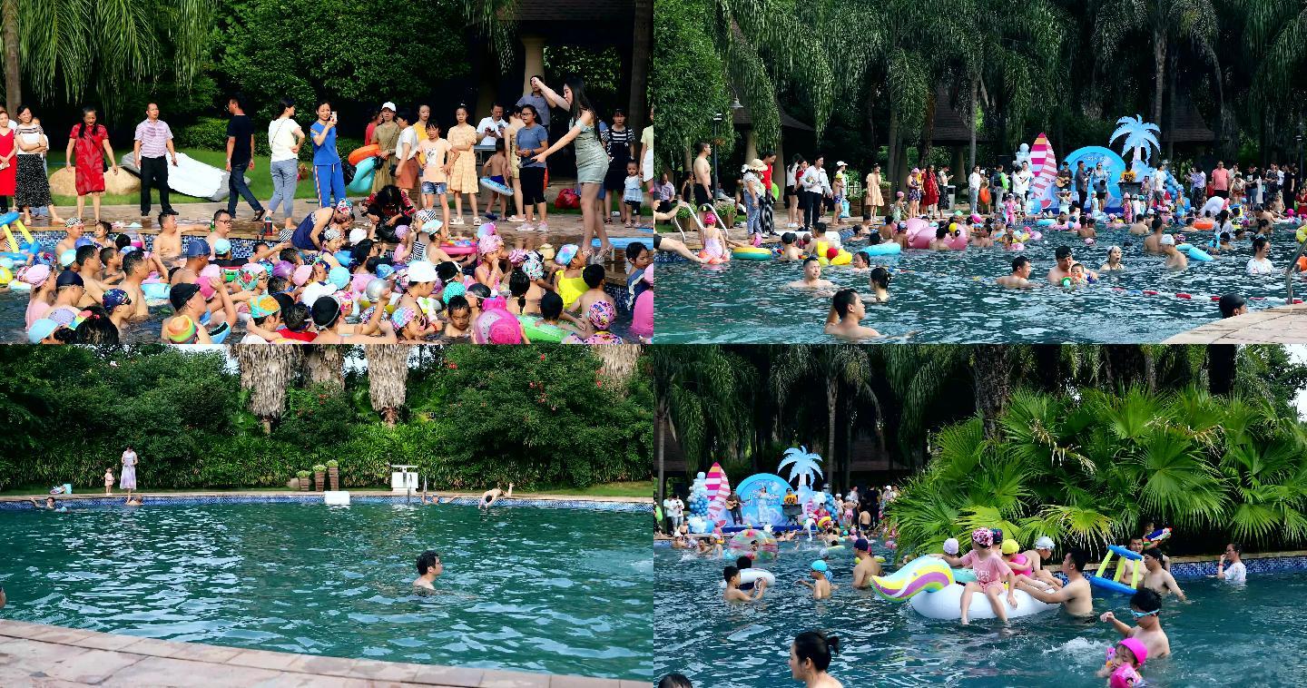 游泳池欢乐嘉年华活动夏天游泳玩水戏水