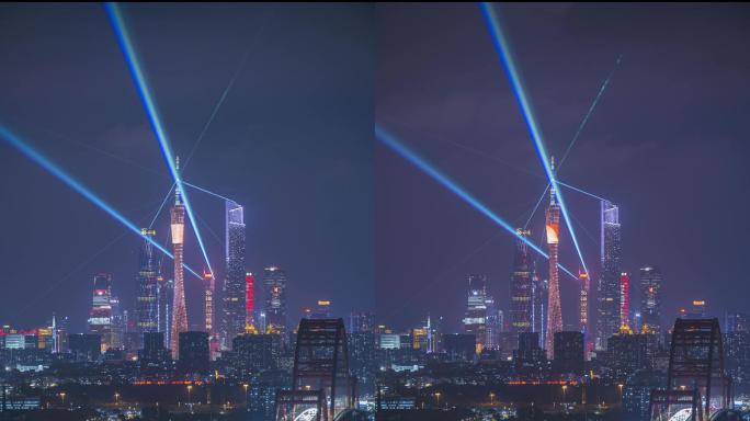 夜景-广州塔竖屏延时摄影