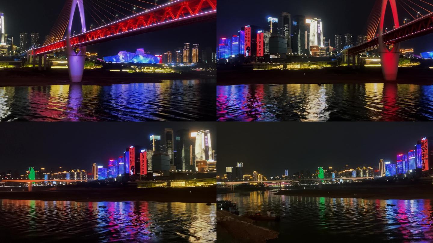 4K重庆千斯门大桥夜景