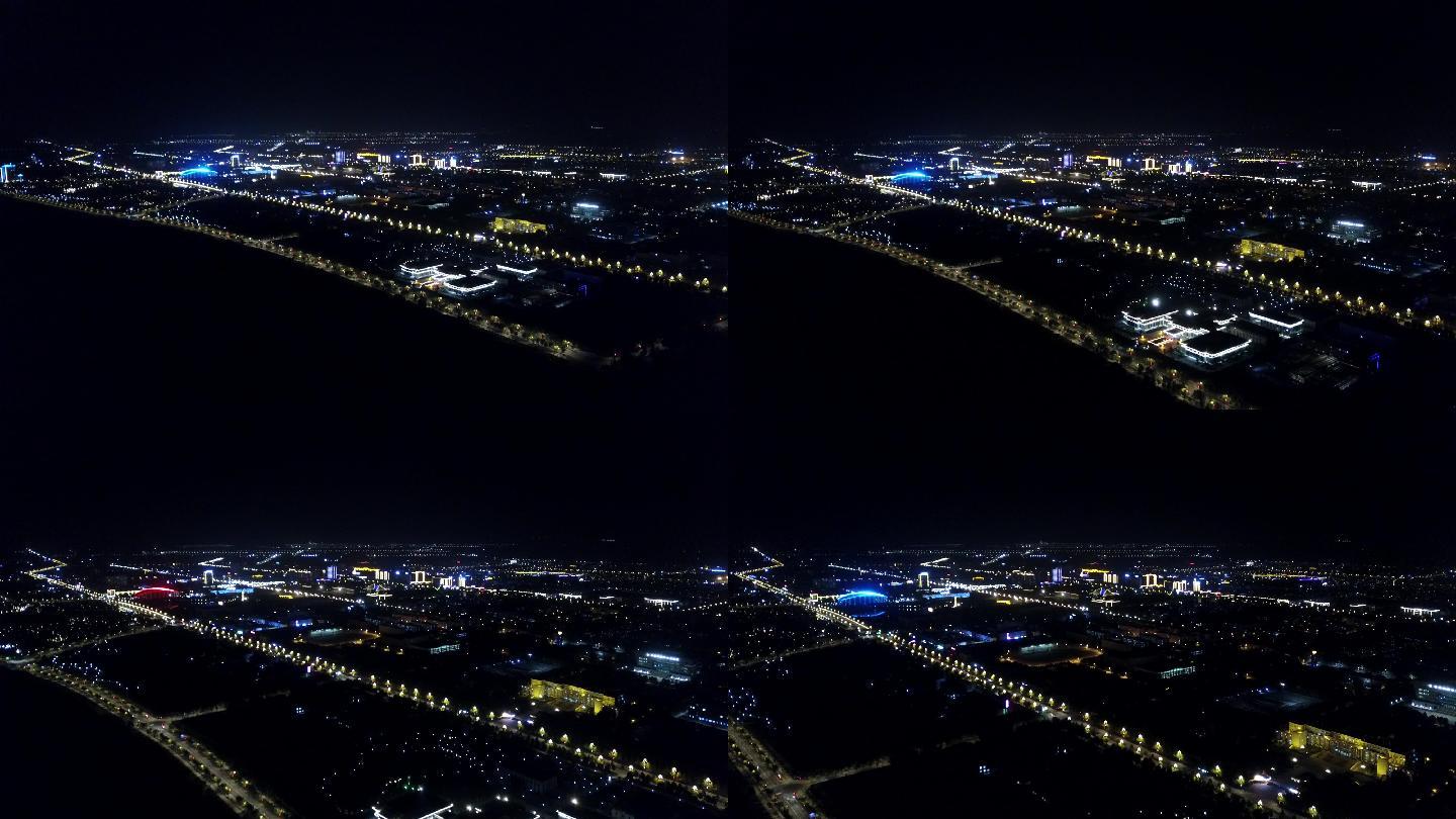 阿拉尔城市夜景航拍