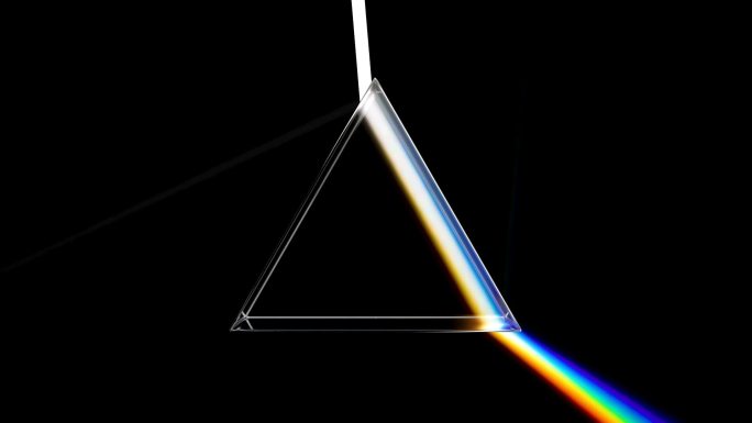 光谱波射线三棱镜色彩分离透镜