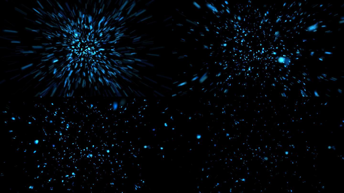 蓝色粒子爆炸（透明通道）