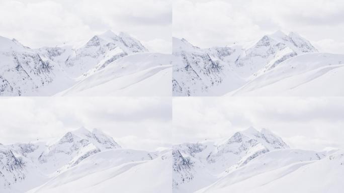 雪山景观高山雪季寒冷冷冽白茫茫