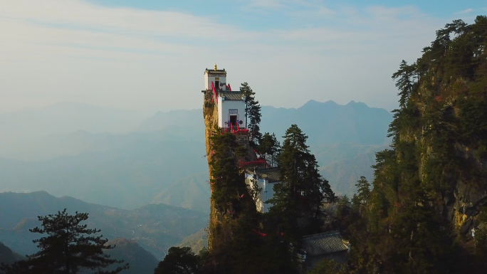 秦岭塔云山秋景航拍