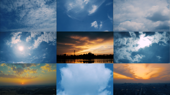 原创各种云延时视频12条天空延时