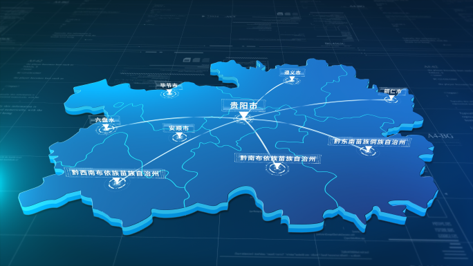 4K贵州科技地图