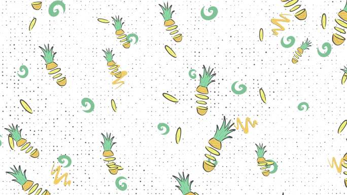 热带菠萝背景图案