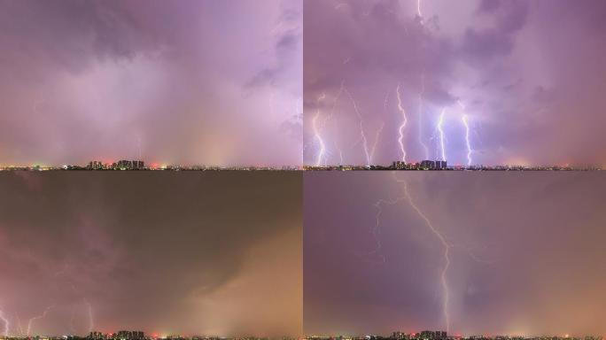 雷暴闪电雷雨暴