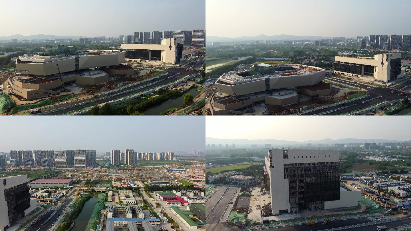 南京江北建设中的图书馆美术馆