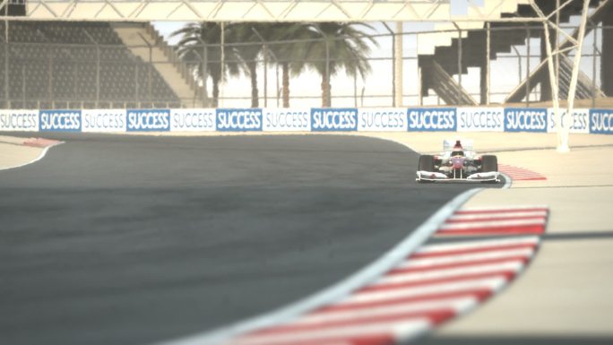 沙漠赛道上的赛车f1方程式极速