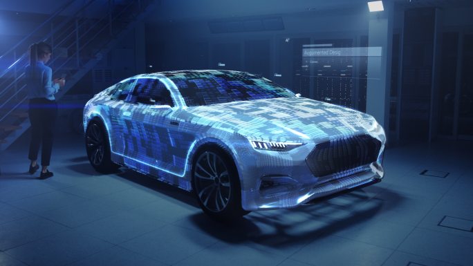 汽车三维图形新能源汽车智慧智能