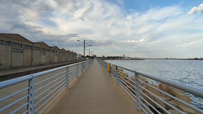 码头港口旅游开发海边观景步道