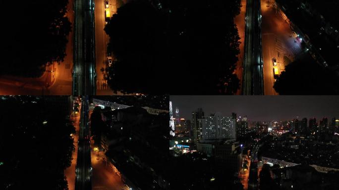上海夜景轨交穿越