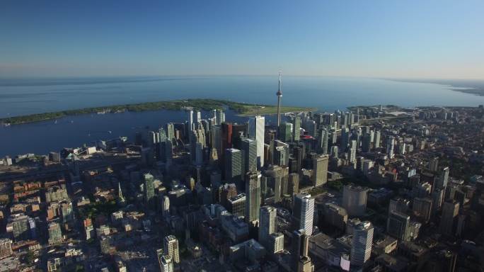 市中心天际线加拿大风光加拿大风景鸟瞰加拿
