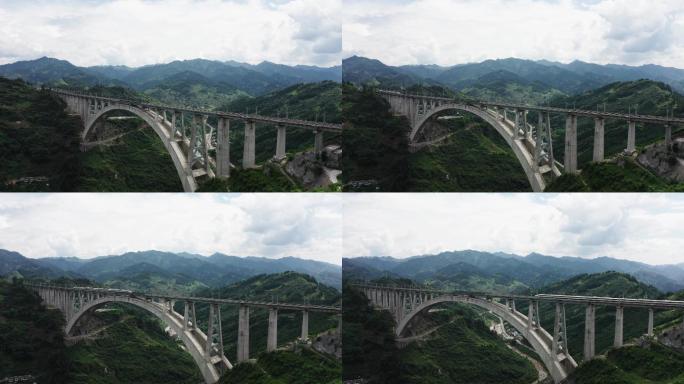 【原创】4K大气高铁穿梭山区桥梁