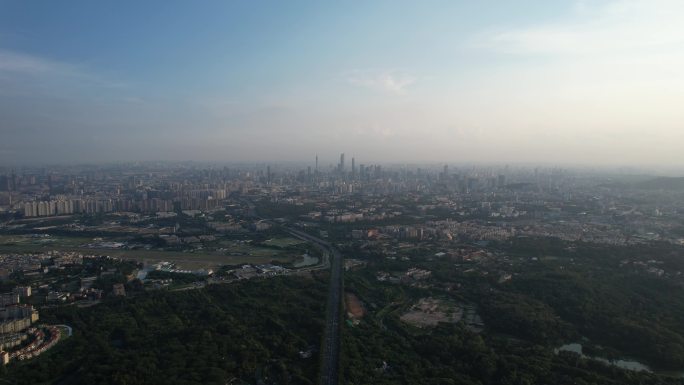 广州城市华南快速干线珠江新城车流高速天地