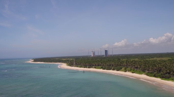 海南文昌石头公园火箭发射场海洋