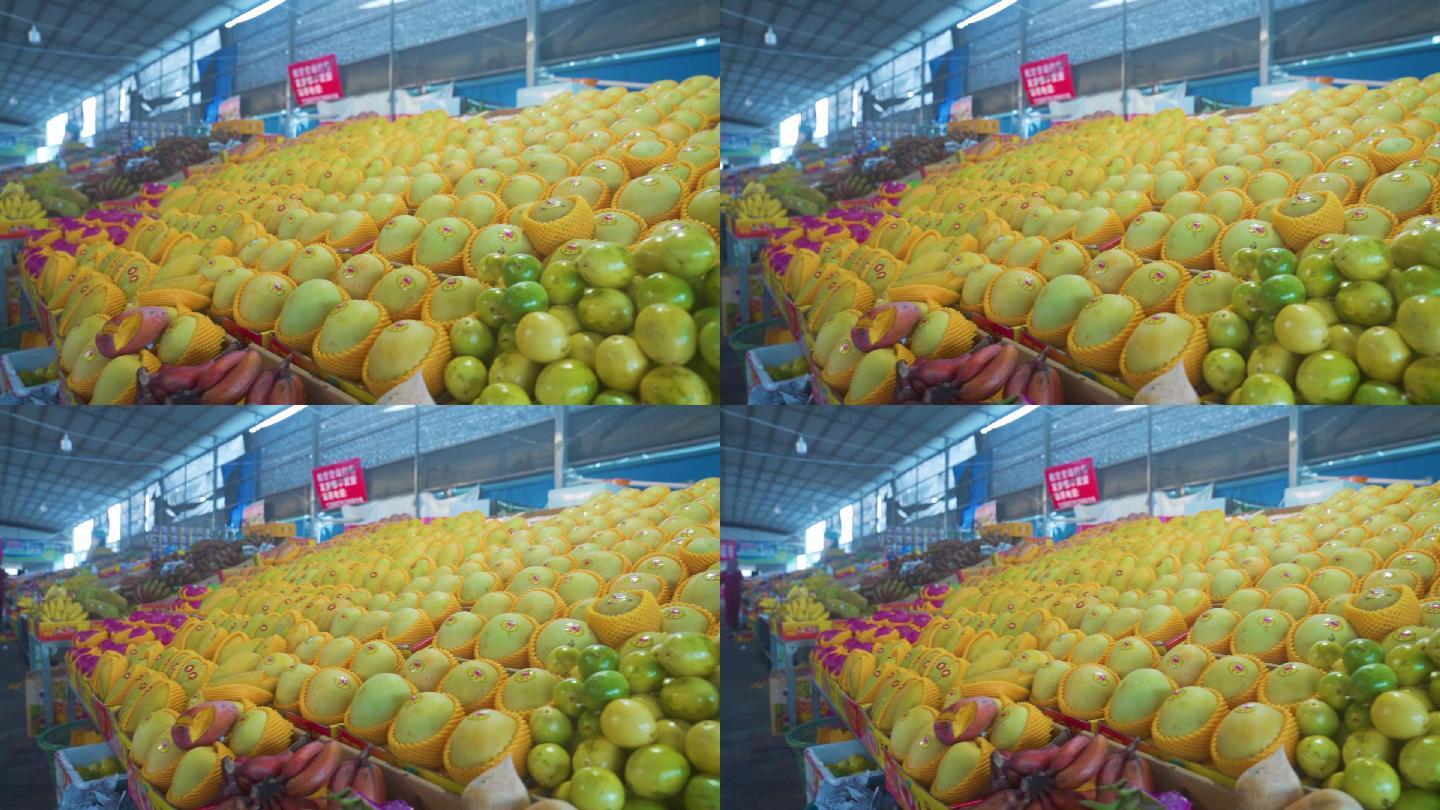 水果摊水果市场芒果摊视频素材