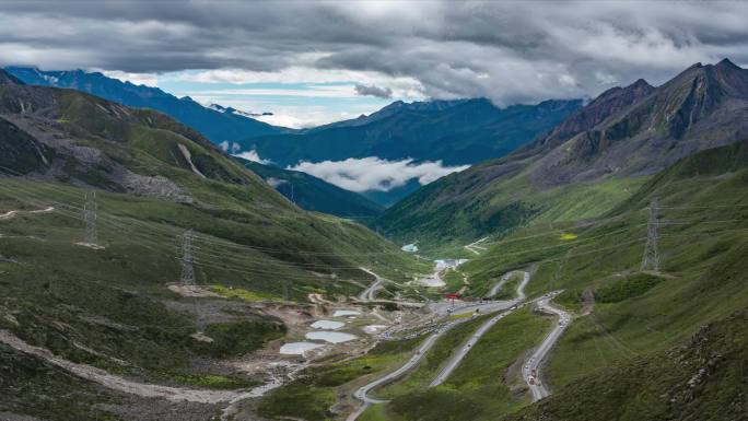 康定折多山风光延时