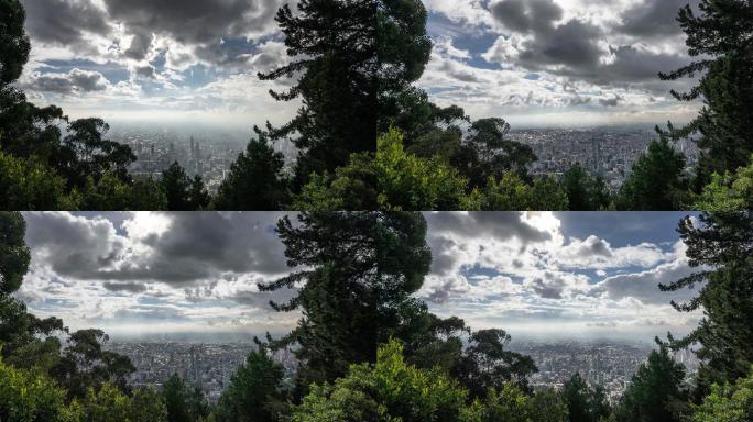 晴空万里云层流动大气空镜风光延时