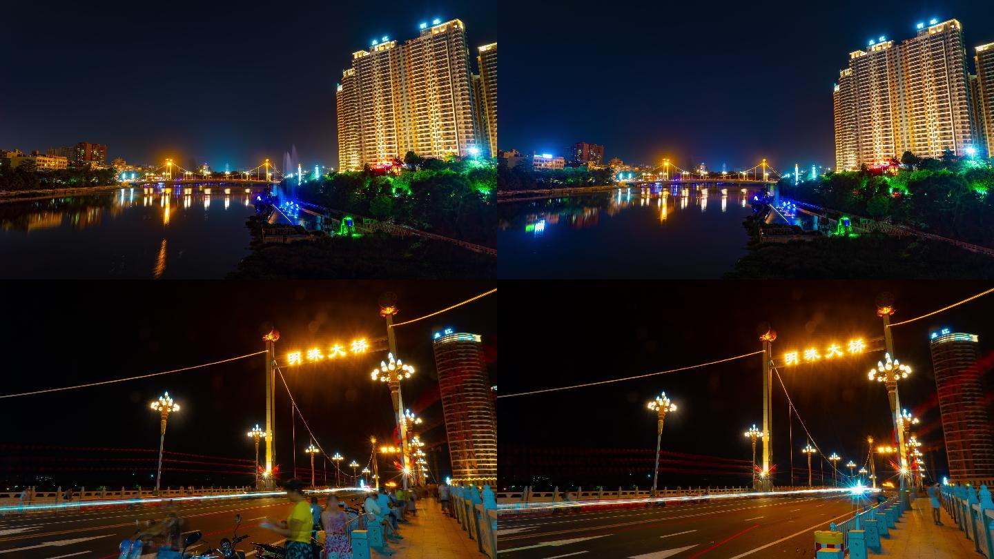 北流明珠大桥夜景