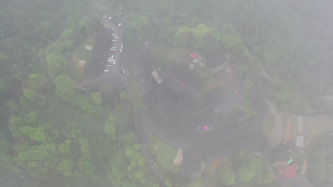 湘西土家族苗族十八洞村风景俯视航拍