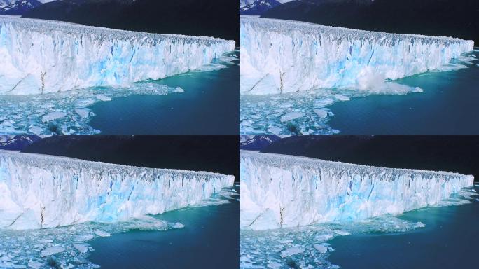 美丽的冰川崩塌冰川融化南极冰盖温室效应